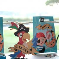 7899 decoration centre de table bois anniversaire enfant pirate