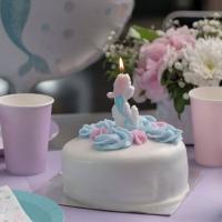 7910 decoration gateau anniversaire avec bougie sirene