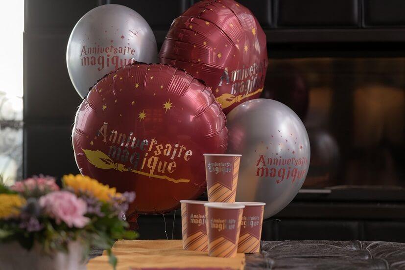 7911 decoration ballon aluminium balai anniversaire magique harry le sorcier