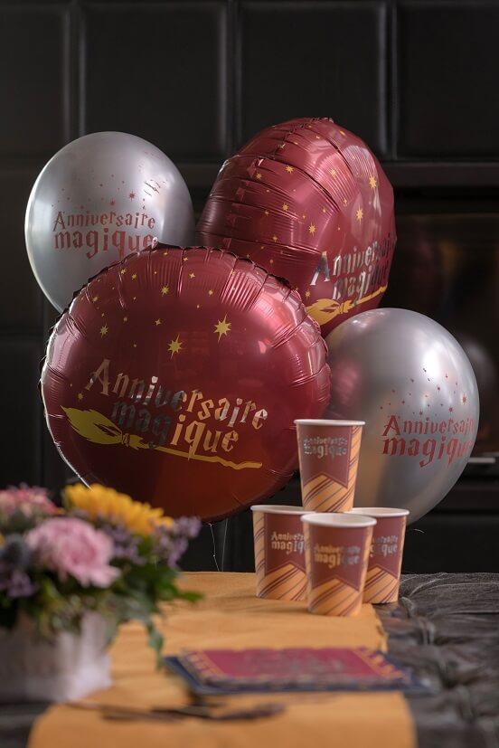 7911 decoration ballon aluminium balai fete anniversaire magique harry le sorcier