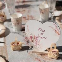 7922 centre de table coeur bois nature champetre mariage st valentin