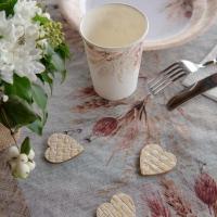 7923 decoration de table coeur en osier a parsemer mariage