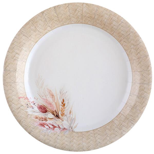 7924 decoration nature champetre assiette en carton