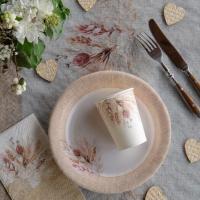 7926 decoration de table avec serviette papier nature champetre floral