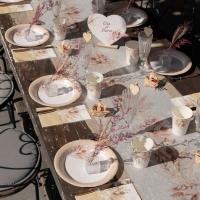7926 decoration de table avec serviette papier style nature champetre floral