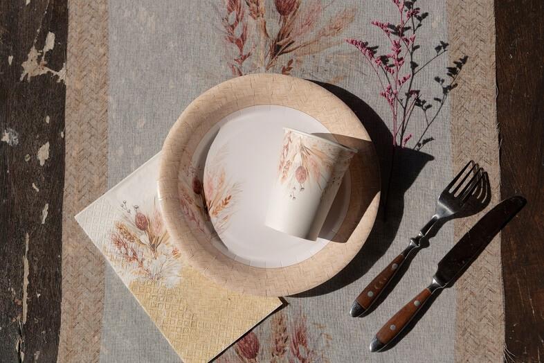 7926 decoration serviette de table papier nature champetre floral