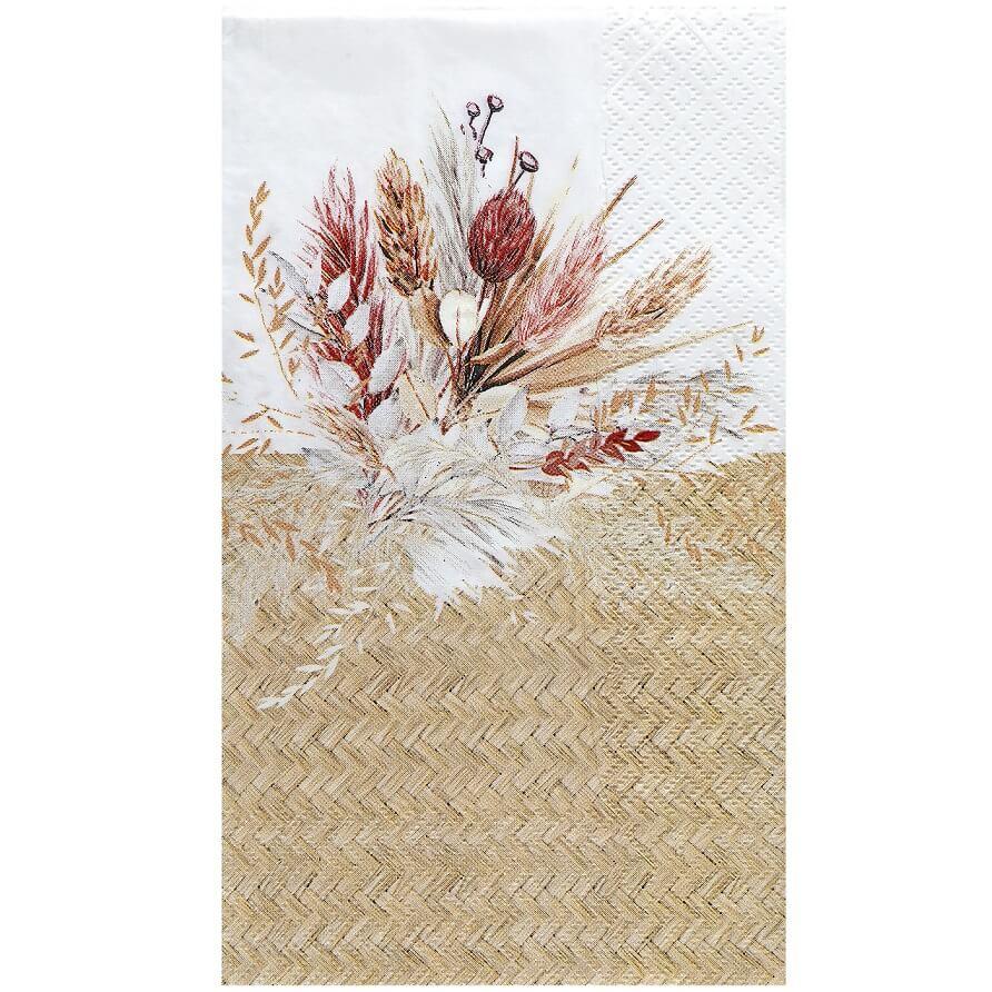 7926 serviette de table papier style nature champetre floral