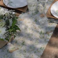 7930 chemin de table champetre floral en voile