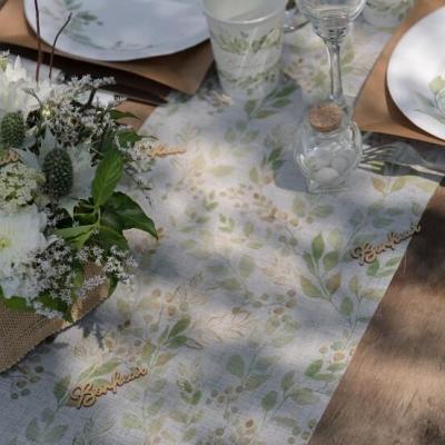 7930 decoration chemin de table champetre floral