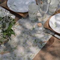 7930 decoration chemin de table champetre floral