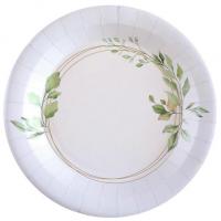 7934 assiette carton floral nature champetre