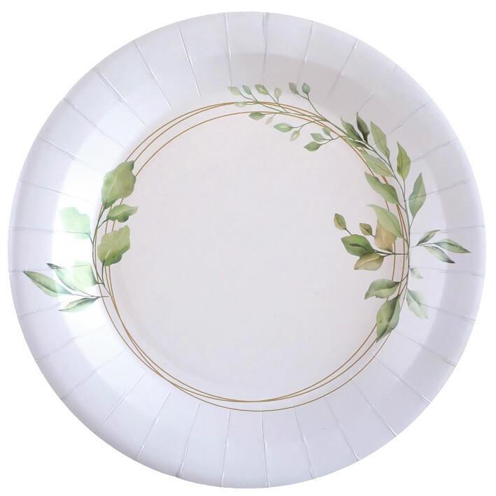 7934 assiette carton floral nature champetre