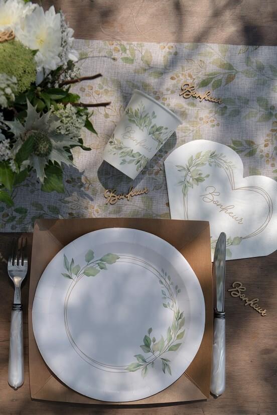 7934 decoration assiette carton fleur nature champetre