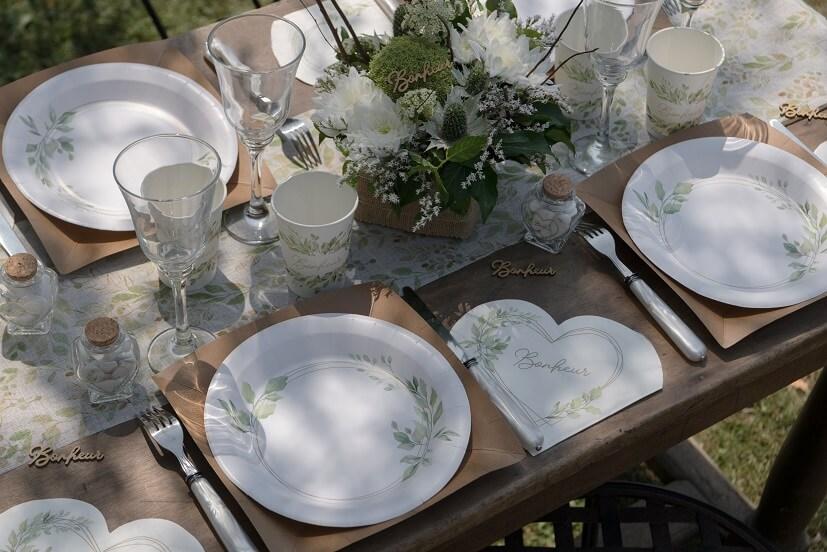 7934 decoration assiette carton floral nature champetre