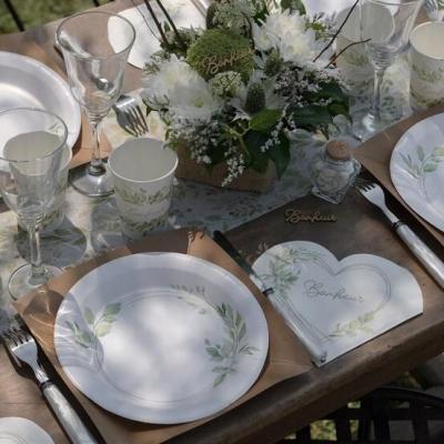 7935 decoration gobelet en carton floral nature champetre