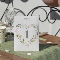 7944 marque table mariage coeur nature florale champetre
