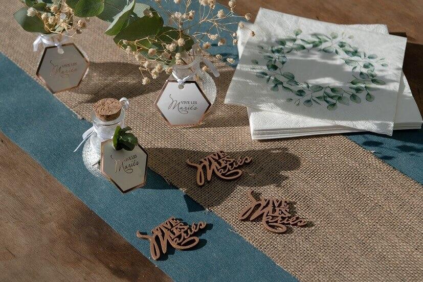 7959 decoration confettis de table rose gold metallique mariage maries