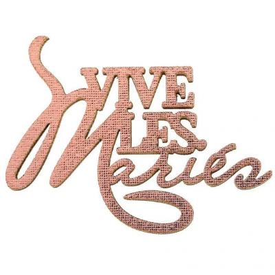 7959 decoration confettis de table rose gold mariage vive les maries