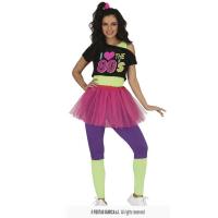 79622 taille s costume femme adulte annees 80 fluo