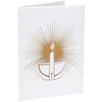 7963 livret de messe communion blanc dore or metallique