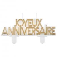 7979 bougie joyeux anniversaire dore or