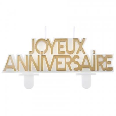 7979 decoration bougie fete anniversaire dore or