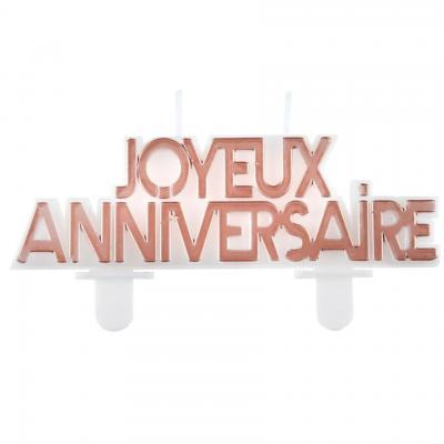 7979 decoration bougie fete anniversaire rose gold