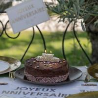 7979 decoration bougie joyeux anniversaire dore or