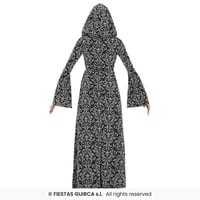 79824 boutique pas de calais deguisement halloween femme adulte robe sorciere noir et blanche