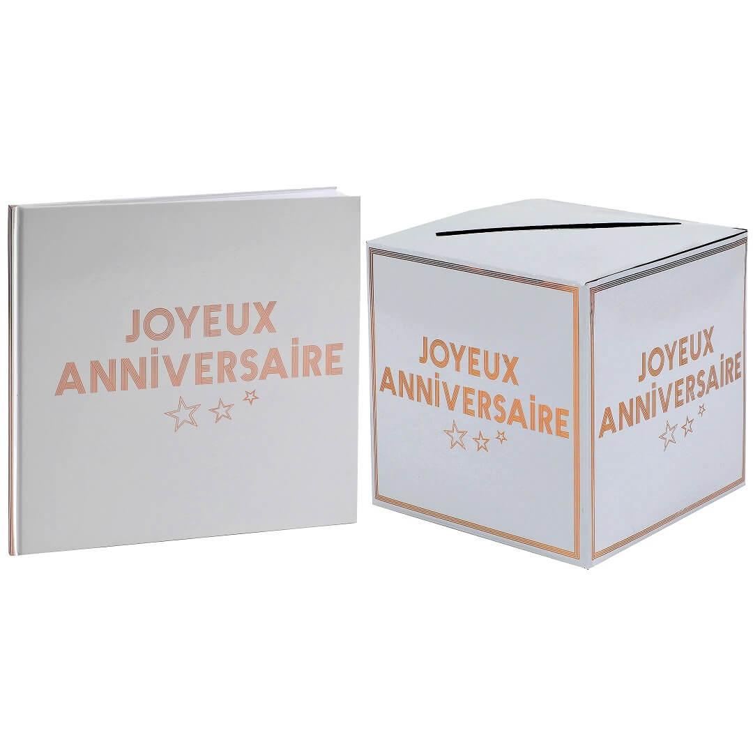 Livre d'Or Anniversaire - Blanc et Or - 18 ans - Jour de Fête - Livres d'or  - Livres d'or, Urnes