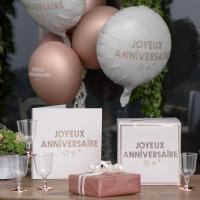 7986 7987 livre d or tirelire urne joyeux anniversaire blanc rose gold metallise