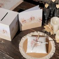 7997 decoration centre de table set nature champetre boheme