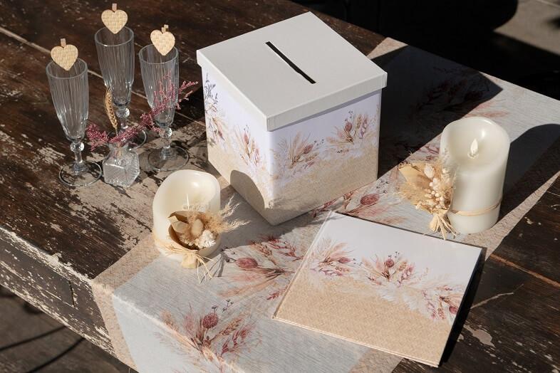 7998 decoration de table bouquet de fleurs sechees naturel