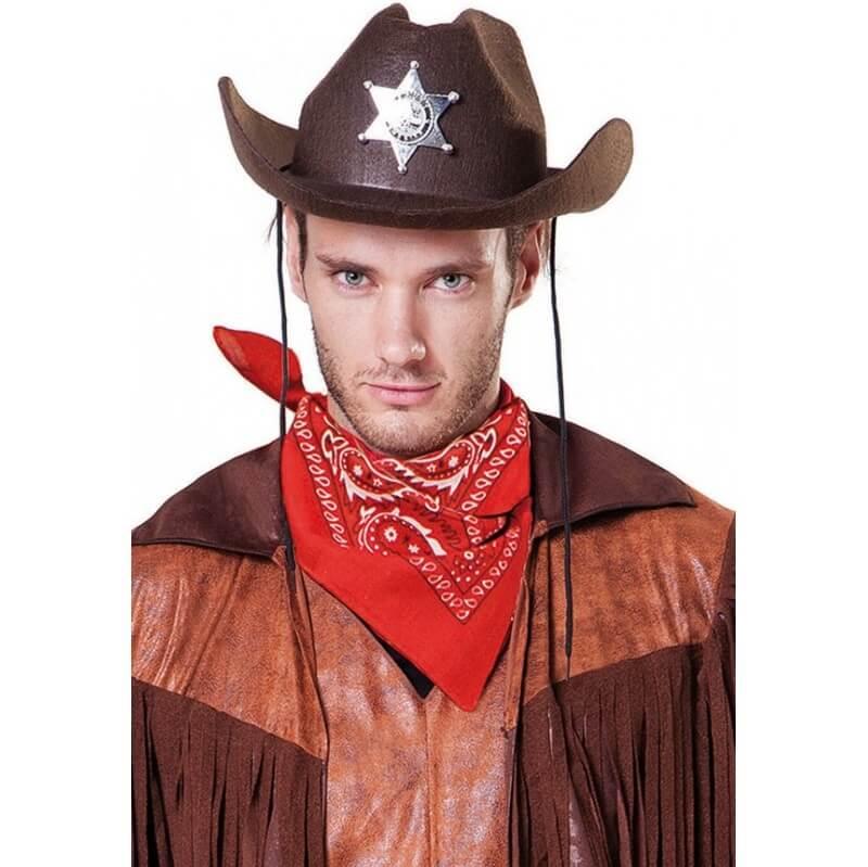 80 363514 accessoire de deguisement bandana cowboy rouge