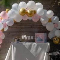 8031 cube decoration ballon gender reveal baby shower rose et bleu clair