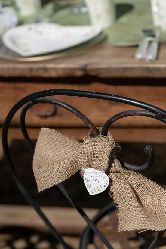 8038 decoration chaise ruban jute naturel