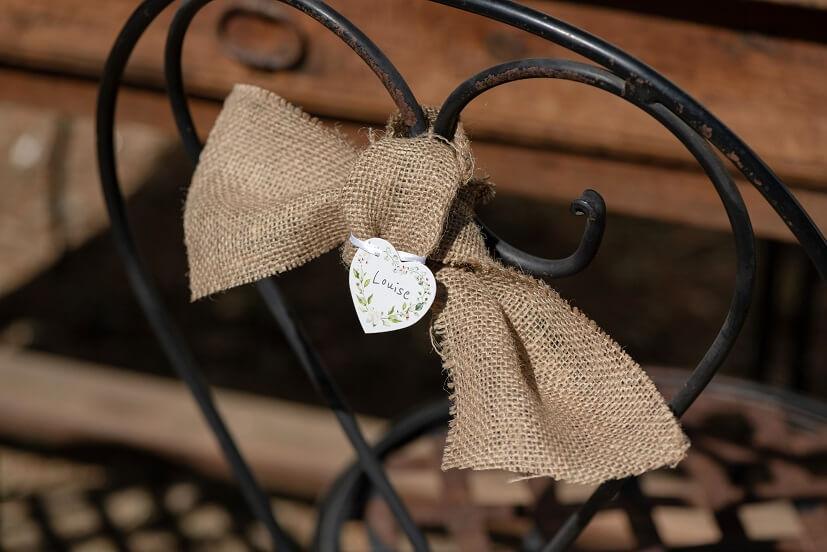 8038 decoration de chaise ruban jute naturel