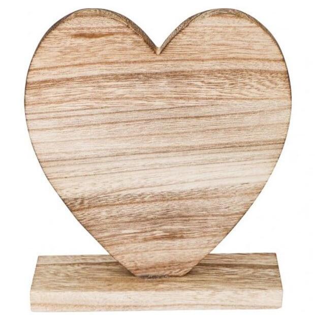80390 centre de table coeur en bois