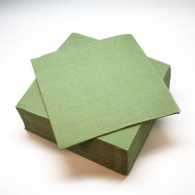 Serviette de table ouate micro gaufrée 38cm (x50) Vert Olive REF/8068