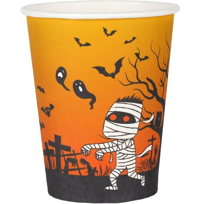 8069 gobelet carton fete decoration halloween maison hantee