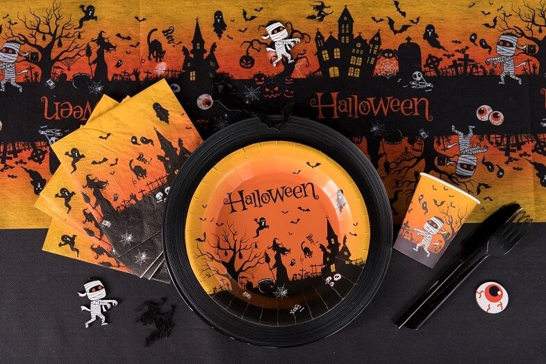 8070 serviette de table halloween maison hantee sorciere fantome