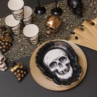 8075 decoration fete halloween crane noir en resine