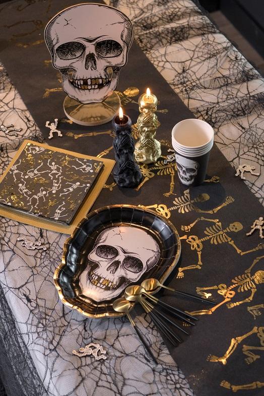 8076 decoration de table halloween crane avec assiette