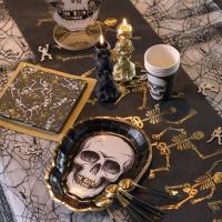 8076 decoration de table halloween crane tete de mort squelette avec gobelet