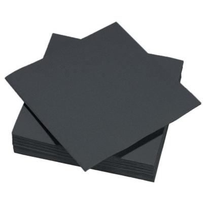Serviette de table ouate micro gaufrée 38cm (x50) Noir REF/8079