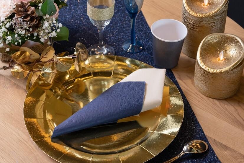 Serviette de table bleu royal 16.5 cm REF/8083