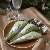 8083 decoration serviette de table en papier vert olive sauge