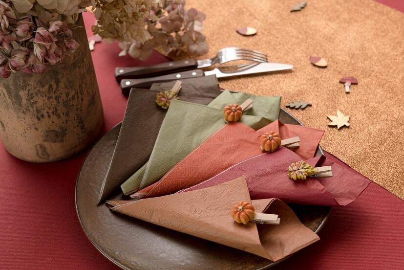 Les serviettes en papier vertes 16,5 x 16,5 cm. Paquet de 75., Simons  Maison, Serviettes de table en papier, Salle à manger