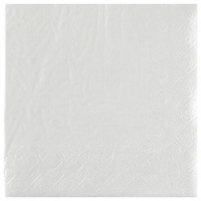 25 Serviettes de table en papier blanc 16.5 x 16.5 cm REF/8083 (18 gr/m²)