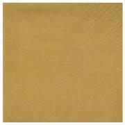 25 Serviettes de table en papier doré or métallique 16.5 x 16.5 cm REF/8083 (18 gr/m²)